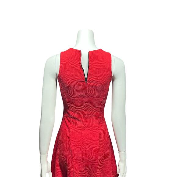 Rag & Bone Red Textured Sleeveless Fit & Fare Mini Dress Size XS - Picture 7 of 10